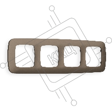 Рамка OMEGA Ecta (Темная бронза матовый) 4-ая OF140634