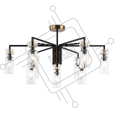 Люстра Ambrella light LH56117/9 BK/BS/CL черный/латунь/прозрачный E14*9 max 40W D765*440