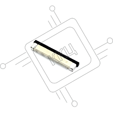 Разъем FPC  Half Coverage Top Contact 0.5K-BS-36PWB 36 pin высота 2мм шаг 0,5мм