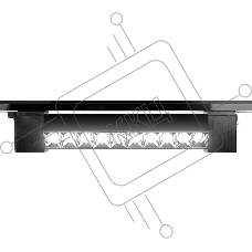 Трековый однофазный светодиодный светильник Ambrella light GL6689 BK черный LED 12W 4200K 24°