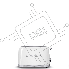 Тостеры SMEG Стиль 50-х г.г, 2 ломтика, корпус из нержавеющей стали, 6 уровней поджаривания, белый