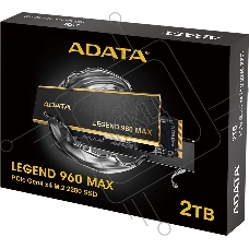 Накопитель SSD ADATA LEGEND 960 MAX, 2Tb, PCIe 4.0 x4, M.2 2280, NVMe, R/W 7400/6800, с радиатором