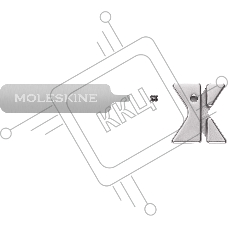 Шильд-символ Moleskine Zodiac Рыбы, металл, серебристый, коробка с европодвесом, PINPISCESSILV