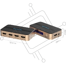 Разветвитель - сплиттер Vention HDMI 19F/4x19F на 4 монитора ACCG0