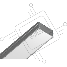 Алюминиевый профиль Ambrella light GP2001AL серебро 2000*20.5*10