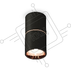Светильник Ambrella Light XS6302083 SBK/PPG черный песок/золото розовое полированное MR16 GU5.3 (C6302, A2063, N6114)