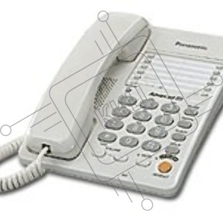 Телефон Panasonic KX-TS2363RUW (белый) {однокноп.набор 20 ном., спикерфон, автодозвон}