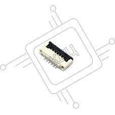 Разъем FPC Flip-Lock 1010-6RLGF 6 pin высота 1мм шаг 1мм