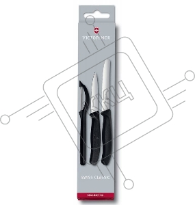 Набор ножей кухон. Victorinox Swiss Classic Paring (6.7113.31) компл.:3шт черный карт.коробка