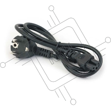 Кабель питания GCR  PROF для ноутбука 3.0m, Евровилка угловая - С5, черный, 3*1,0мм, GCR-54414