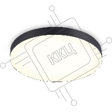 Потолочный светодиодный светильник Ambrella light FV5537 BK черный LED 90W 3000K D600*58 (Без ПДУ)