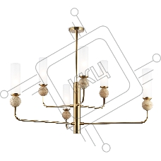 Люстра Ambrella light LH53251/6 BS/FR латунь/белый матовый E14*6 max 40W D1050*1445