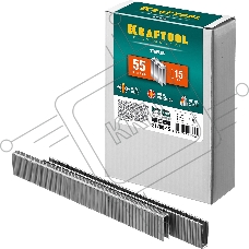 Скобы узкие тип 55 (5000 шт; 15 мм) для степлера Kraftool 31789-15