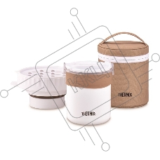 Термос Thermos JBS-360 0.36л. бежевый/белый с чехлом (135223)