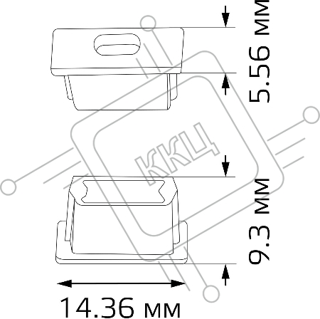 Заглушки для врезного профиля светодиодной ленты (2 заглушки в пакете)