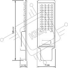 Светильник уличный Avenue 100W 10000lm 5000K 190-250V IP65 420*160*57мм черн КСС 