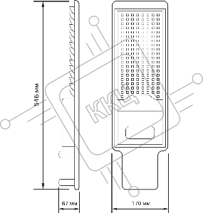 Светильник уличный Avenue 100W 10000lm 5000K 190-250V IP65 420*160*57мм черн КСС 