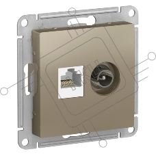 Механизм розетки TV оконечной AtlasDesign 1DB шампань