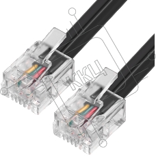 Телефонный шнур Greenconnect удлинитель для аппарата  2.0m GCR-TP6P4C2-2.0m, 6P4C (джек 6p4c - jack 6p4c) черный Greenconnect Телефонный шнур удлинитель для аппарата  2.0m GCR-TP6P4C2-2.0m, 6P4C (джек 6p4c - jack 6p4c) черный