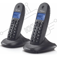 Радиотелефон Dect Motorola C1002CB+ черный (труб. в компл.:2шт)
