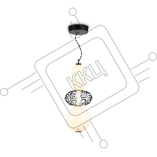 Подвесной светодиодный светильник Ambrella light LH11008 BK/FR черный/белый матовый 24W 3000K D220*570