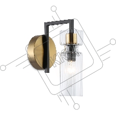 Настенный светильник Ambrella light LH56119 BK/BS/CL черный/латунь/прозрачный E14 max 40W 150*100*210