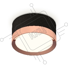 Светильник Ambrella Light XS8102005 SBK/PPG черный песок/золото розовое полированное GX53 (C8102, N8126)