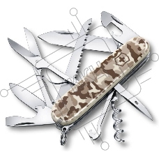 Нож перочинный Victorinox Huntsman (1.3713.941) 91мм 15функций камуфляж пустыни карт.коробка