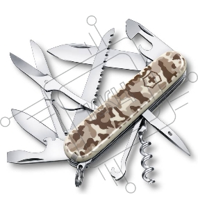 Нож перочинный Victorinox Huntsman (1.3713.941) 91мм 15функций камуфляж пустыни карт.коробка