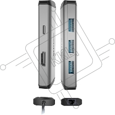 Мультифункциональный хаб Vention USB Type C 6 в 1 (CNCHB)