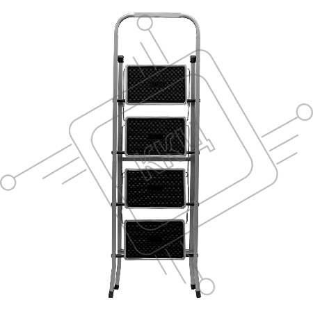 Стремянка стальная, 4 ступени с полимерным покрытием, Россия// Сибртех