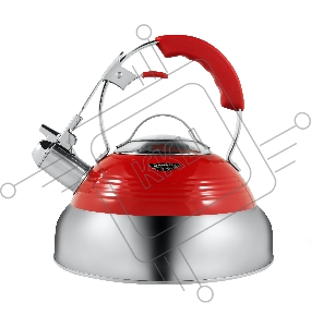 Чайник для плиты со свистком MAUNFELD MRK-119R красный