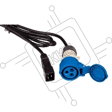 Шнур питания Lanmaster C20-I309 Female, 3х2.5, 220В, 16А, черный, 2.5 метра