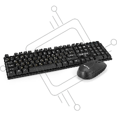 Комплект беспроводной ExeGate Professional Standard Combo MK210 (клавиатура полноразмерная влагозащищенная 104кл. + мышь оптическая 1200dpi, 3 кнопки и колесо прокрутки; USB, радиоканал 2,4 ГГц, радиус действия до 10м, черный, Color Box)