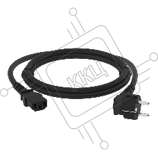 Кабель питания Greenconnect GCR-54373 10.0m, Евровилка угловая - С13, 3*0,5mm, черный