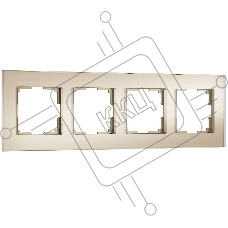 Рамка на 4 поста Senso (шампань, стекло soft-touch) W0043111