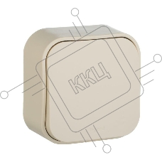 Выключатель 10A 1-клав., сл. кость Quteo