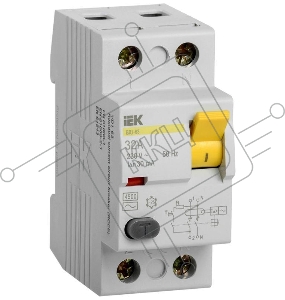 Выключатель дифференциального тока (УЗО) 2п 32А 30мА тип AC ВД1-63 ИЭК MDV10-2-032-030