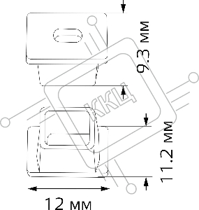 Заглушки для врезного профиля светодиодной ленты гл. 12mm (2 заглушки в пакете)