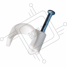 Крепеж кабеля круглый 10 мм, белый (упак. 50 шт)  REXANT