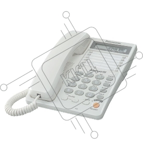 Телефон Panasonic KX-TS2365RUW (белый) {16-зн ЖКД, однокноп.набор 20 ном., автодозвон, спикерфон }