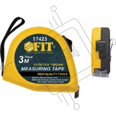 Рулетка FIT 17425 ''Профи''  5м х 19мм, нейлон.покрытие, калибр.лента класс II, магн.крючок