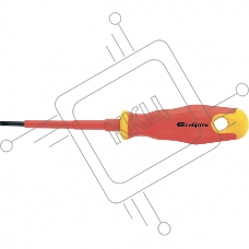 Отвертка СИБРТЕХ 12931 диэлектрическая sl3х75мм crv до 1000в двухкомпонентная рукоятка