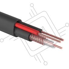 Кабель КВК-П-2 +2x0,75 мм² (Cu/CCA) (96) черный (бухта 200 м) PROconnect