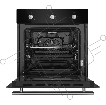 Шкаф духовой газовый MAUNFELD EOGC604B, встраиваемый