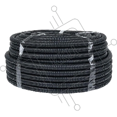 Труба гофрированная FRHF d25мм с протяжкой черн. (уп.75м) Plast PROxima EKF FRHF-25