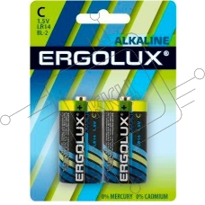 Элемент питания алкалиновый Ergolux LR14 BL-2 LR14 BL-2 1.5В Alkaline (блист.2шт)