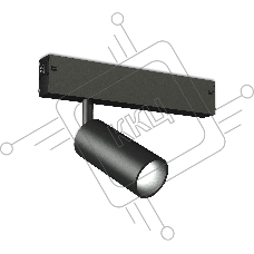 Светильник светодиодный трековый для шинопровода Magnetic Ambrella light GL1610 BK черный IP20 7W 4200K 220V 36° D35*80 (Без ПДУ)