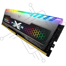 Оперативная память Silicon Power Xpower Turbine, DDR4, 16GB (1x16 GB), 3200 MHz, CL16, радиатор, RGB, серый