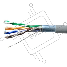 Кабель витая пара F/UTP кат.5E 4х2х24AWG solid CU PVC Standard сер. (м) SUPRLAN